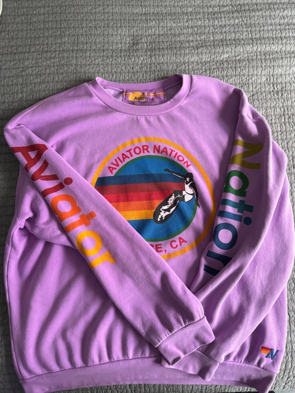 Aviator Nation Logo sweatshirt, like new condition, size large, but fits XL